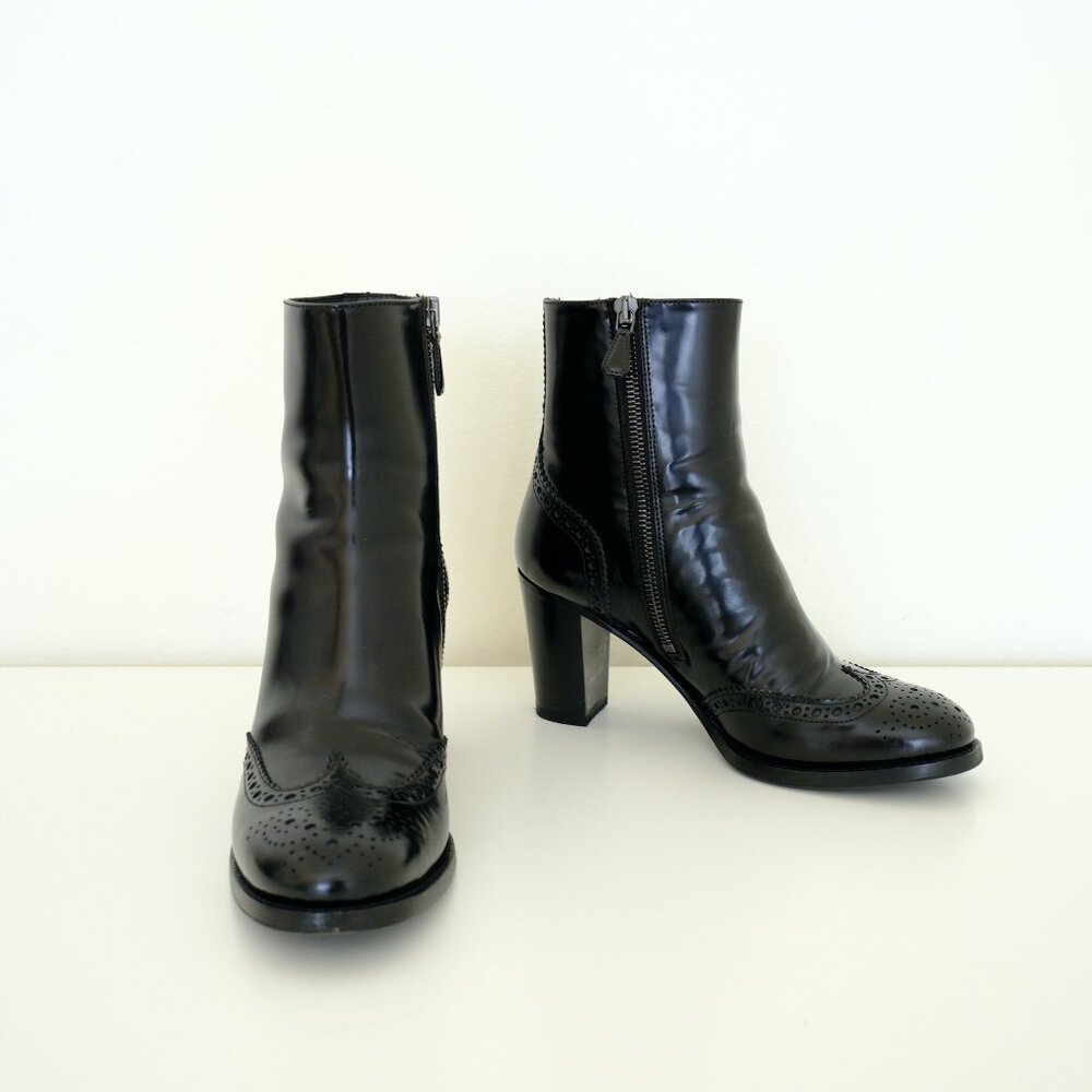 Church’s Black Leather Brogue Ankle Boots – EU 37 / US 6.5–7